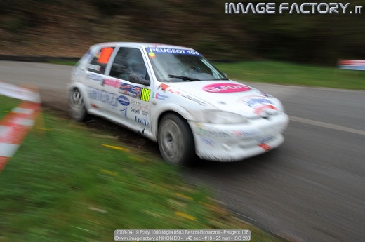 2008-04-19 Rally 1000 Miglia 0583 Beschi-Bonazzoli - Peugeot 106